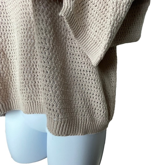 NWT RDI Crochet Mauve Pink Open Stitch Pullover Long Sleeve Size L - Picture 3 of 8